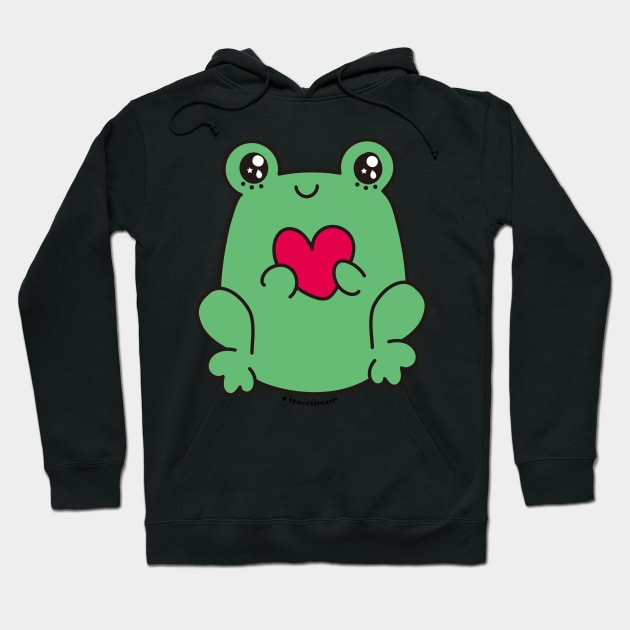 cute frog, kawaii frog cartoon Hoodie by princessmi-com